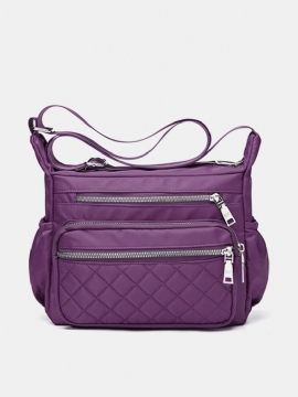 Nylon Kvinner Flerlomme Uformelle Skuldervesker Crossbody-vesker