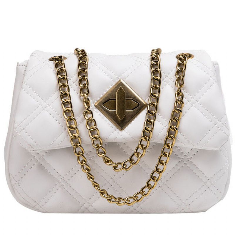 On The New Rhombic Chain Bag Dame New Wild Single Shoulder Messenger Bag Casual Small Square Package Tidevann