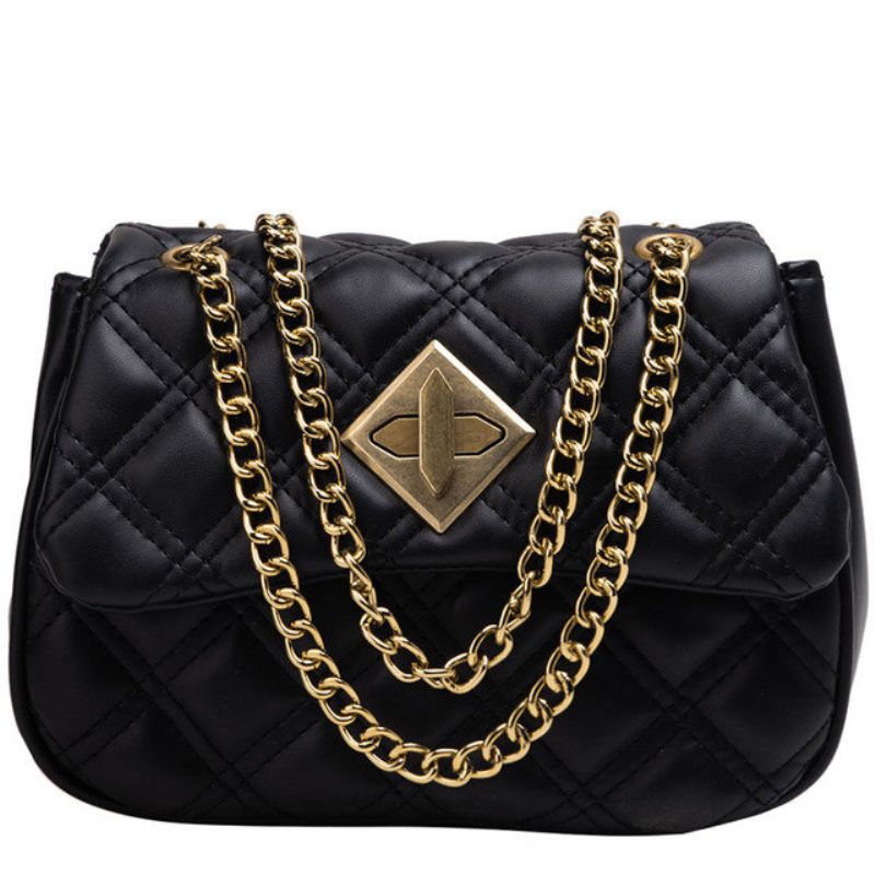 On The New Rhombic Chain Bag Dame New Wild Single Shoulder Messenger Bag Casual Small Square Package Tidevann