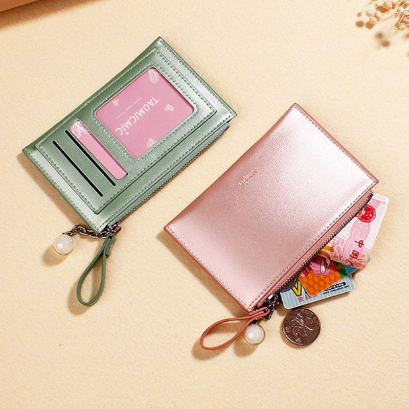 Pearlescent Laser Wallet Charm Creative Mini Myntpung Kortholder For Dame