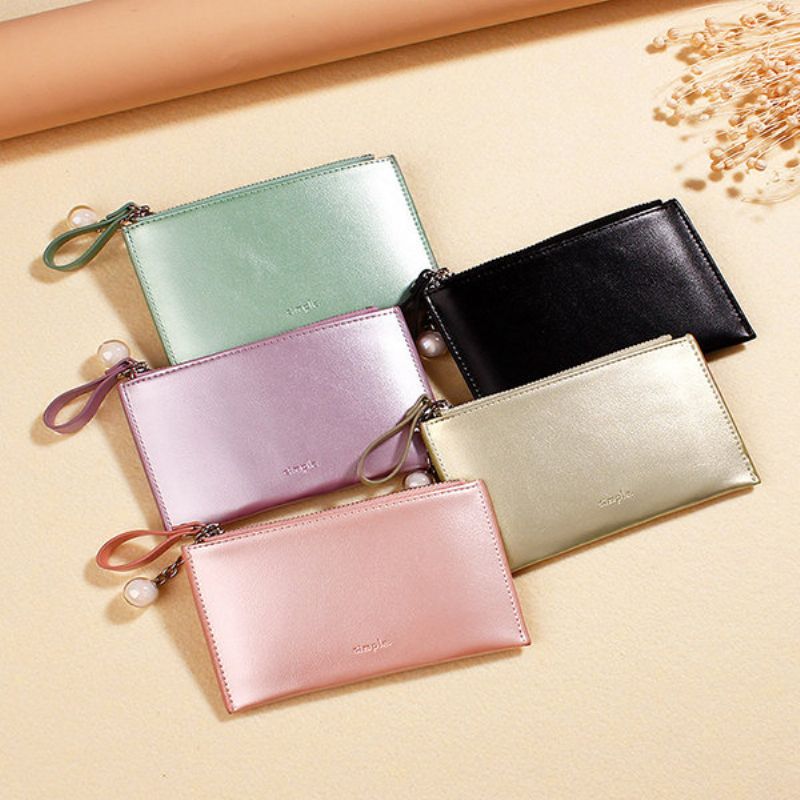 Pearlescent Laser Wallet Charm Creative Mini Myntpung Kortholder For Dame