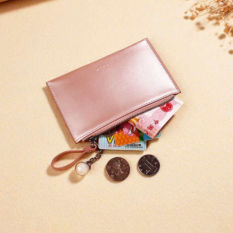 Pearlescent Laser Wallet Charm Creative Mini Myntpung Kortholder For Dame