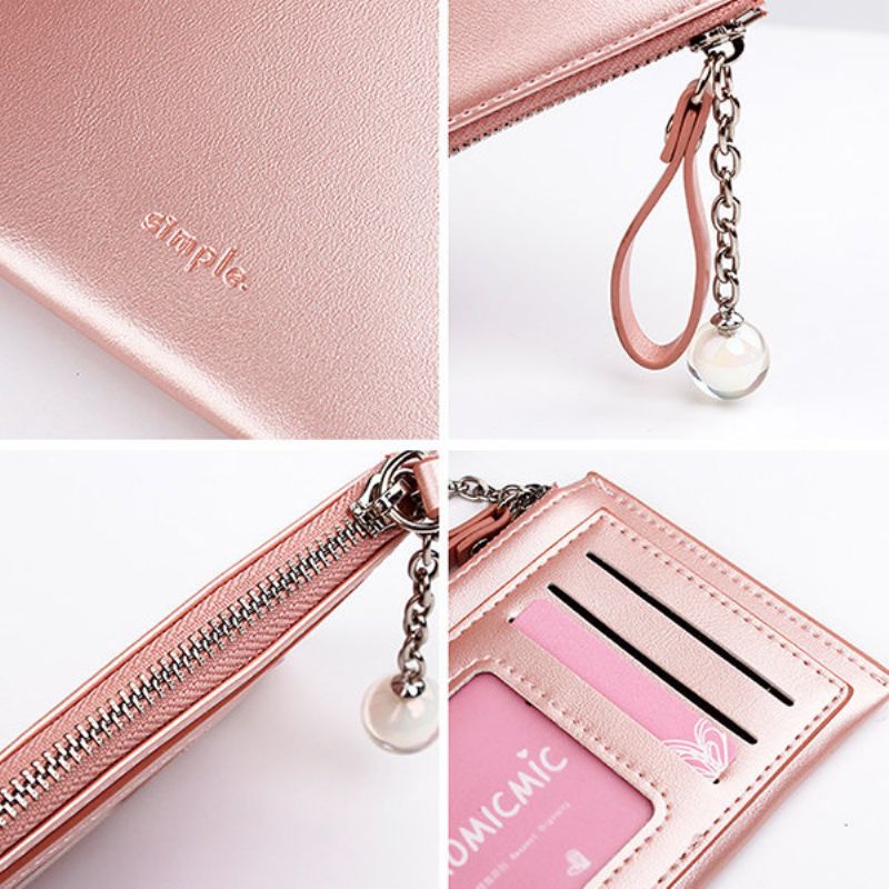 Pearlescent Laser Wallet Charm Creative Mini Myntpung Kortholder For Dame