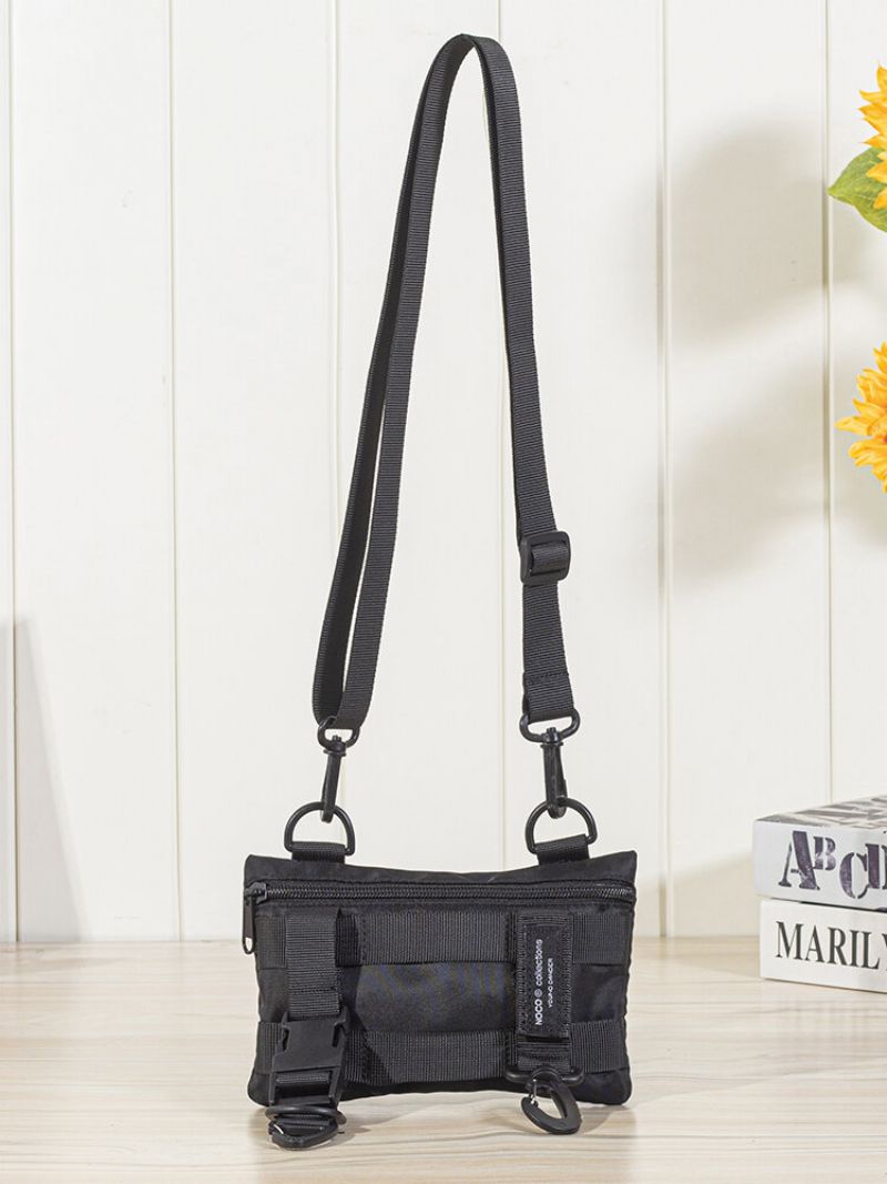 Preppy Nylon Komfortabel Vanntett Multilommer Glatt Glidelås Med Avtakbar Myntveske Crossbody-veske