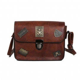 Pu Retro Skulderveske Dame Diagonal Bag Med God Kvalitet Fôr Shopping Arbeid Dating Essential