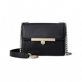 Pu-skinn Cross-body Skulder Clutch Veske Kveldsveske Med Kjede