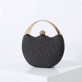 Retro Glitter Bærbar Bankett Bag Mote Arc Middagsveske Bryllupsveske Party Perlepose Evening Bag