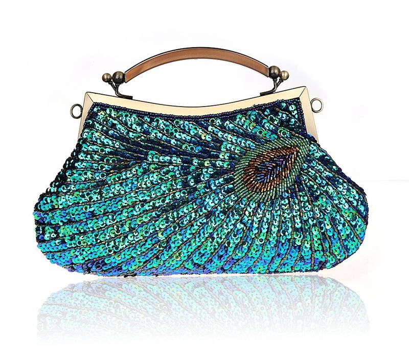 Retro Peacock Beaded Bag Populær Bankett Bag Middagsbag Cheongsam Bag For Jenter