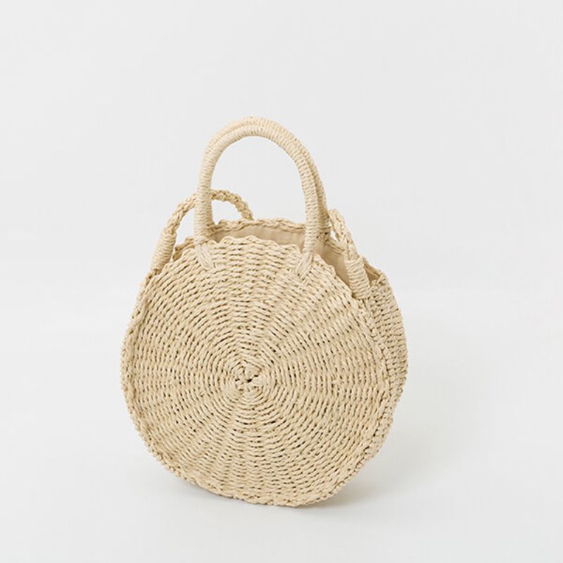 Runde Stråvesker Summer Beach Bags Crossbody-vesker Til Kvinner