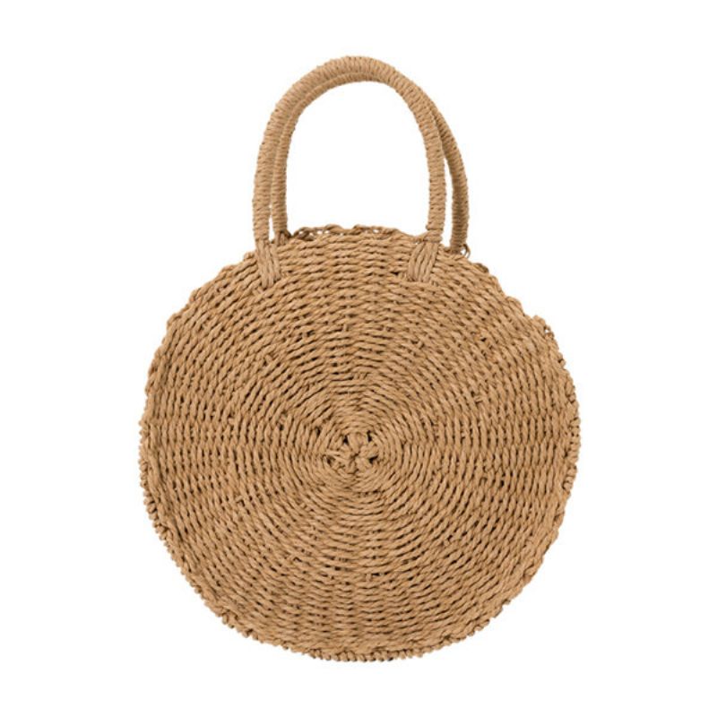 Runde Stråvesker Summer Beach Bags Crossbody-vesker Til Kvinner