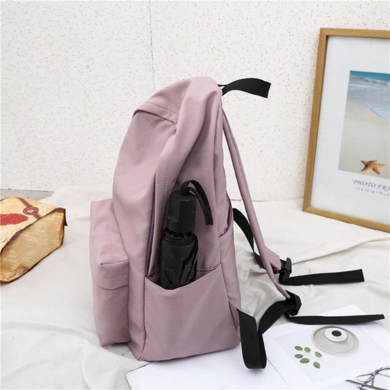 Ryggsekk Dame Tide College Wind Canvas Middle School Student Bag Herre Casual Waterproof Travel Backpack Bag