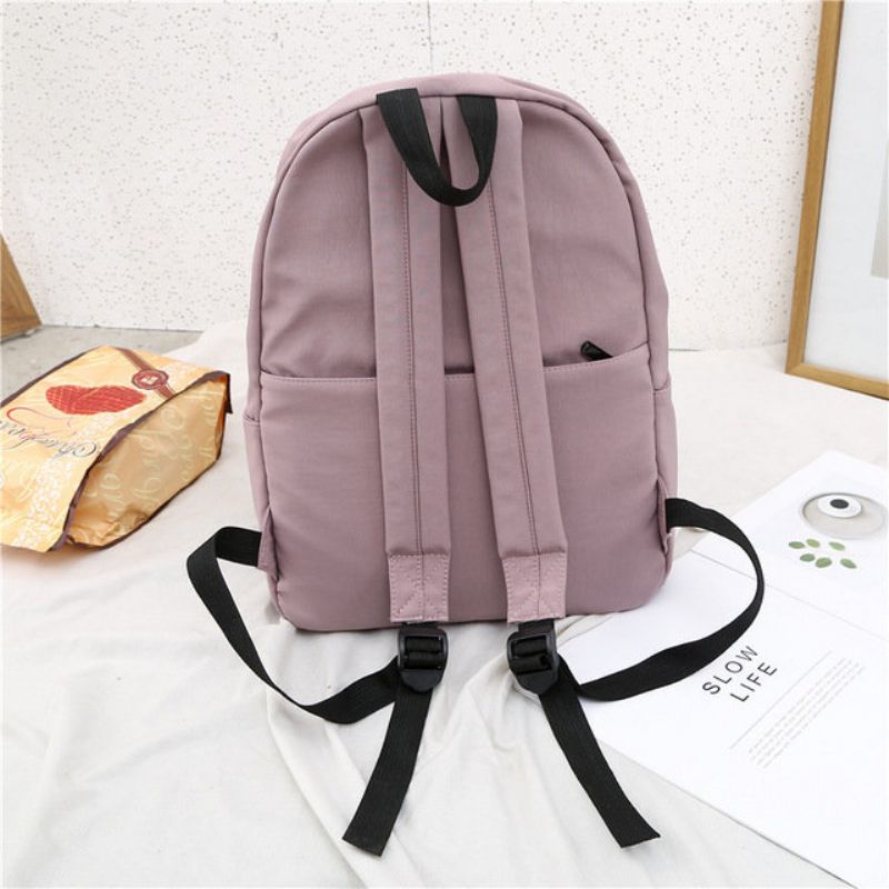 Ryggsekk Dame Tide College Wind Canvas Middle School Student Bag Herre Casual Waterproof Travel Backpack Bag