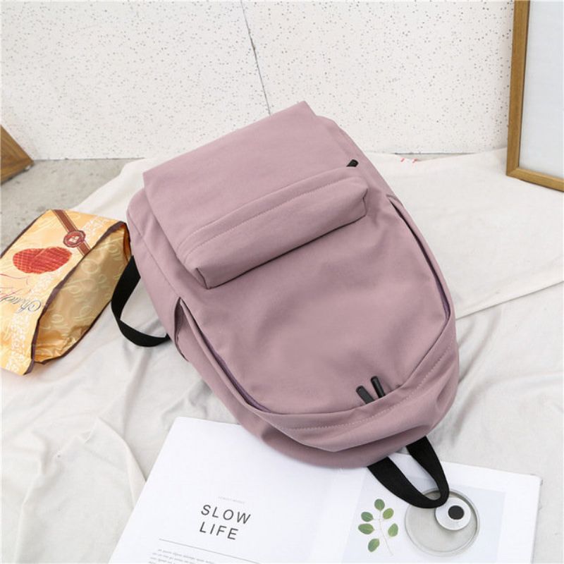 Ryggsekk Dame Tide College Wind Canvas Middle School Student Bag Herre Casual Waterproof Travel Backpack Bag