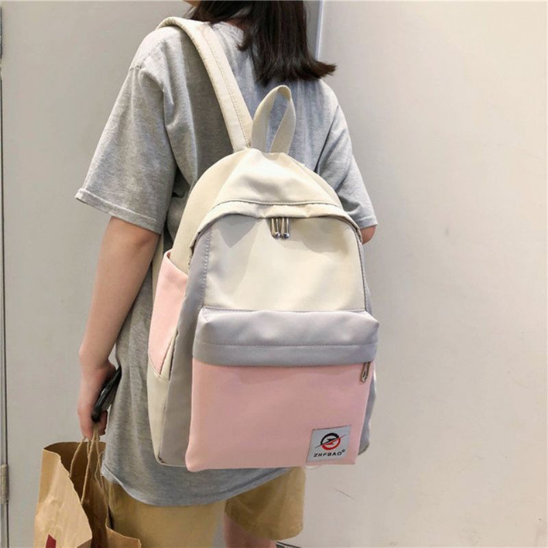 Ryggsekk Kvinne New Fashion Ins Wind Bag High School College Girl Liten Frisk