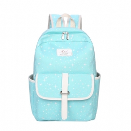 Ryggsekk Middle School Student Casual Print College Wind Travel Bag