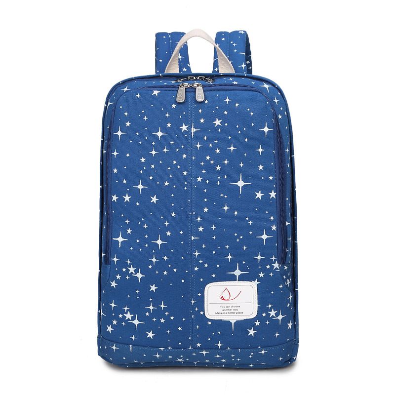 Ryggsekk Middle School Student Casual Print College Wind Travel Bag