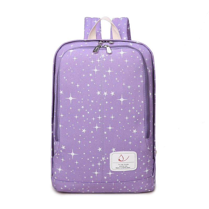 Ryggsekk Middle School Student Casual Print College Wind Travel Bag