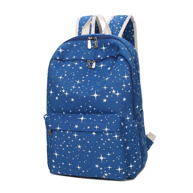 Ryggsekk Middle School Student Casual Print College Wind Travel Bag