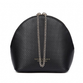 Shell Shape Skulderveske Trendy Enkel Stil Kvinner Crossbody Bag Med Skulderkjede 2023 Ny