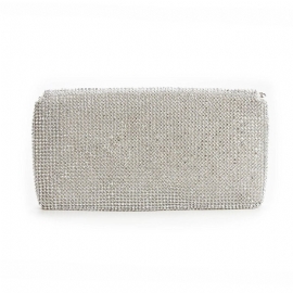 Shining Dame Evening Bag Clutch Veske Med Rhinestones For Bryllup Eller Fest