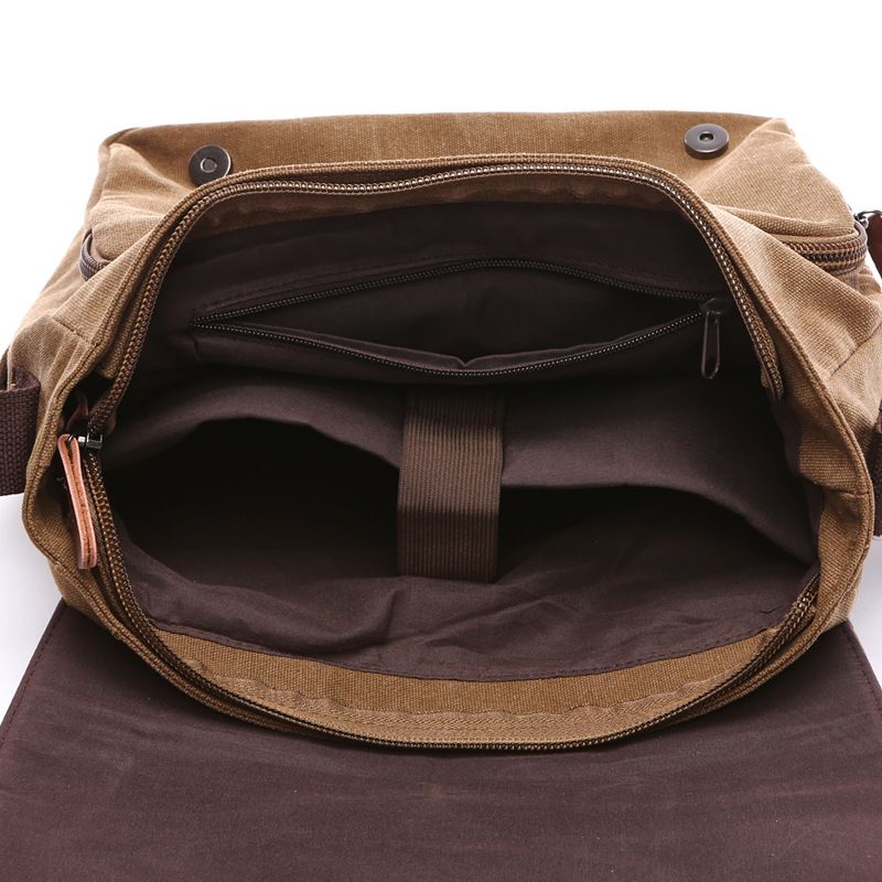 Shoulder Messenger Bag Wild Canvas Bag Praktisk Business Computer Cag Korean Fashion Style Street Bag