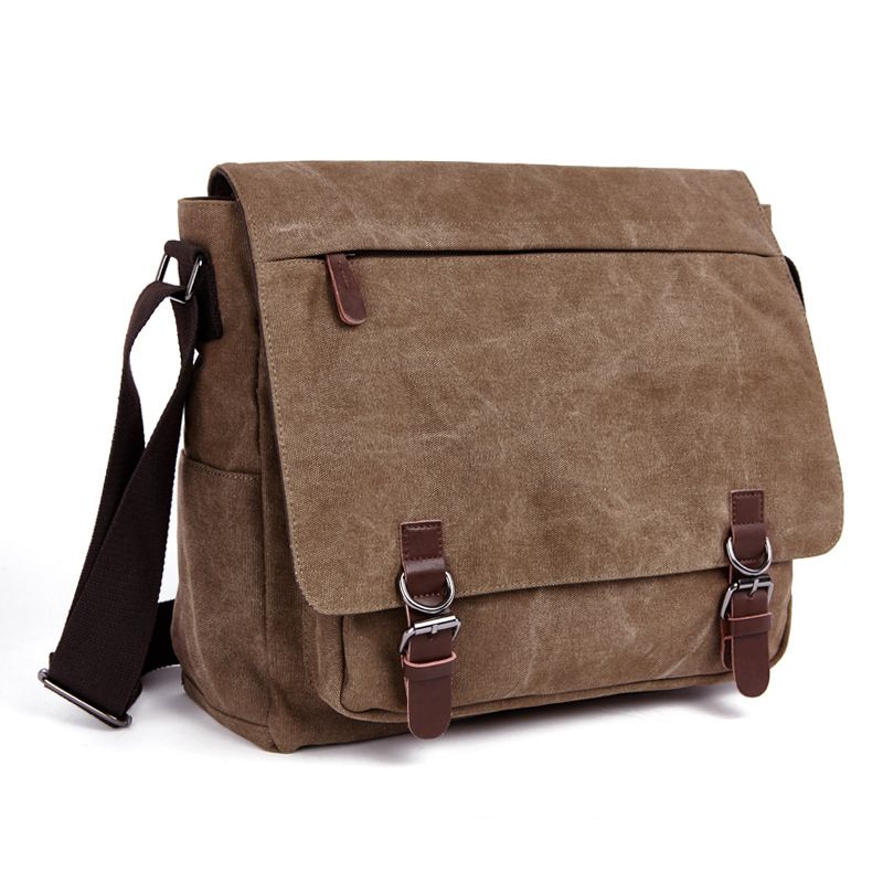 Shoulder Messenger Bag Wild Canvas Bag Praktisk Business Computer Cag Korean Fashion Style Street Bag