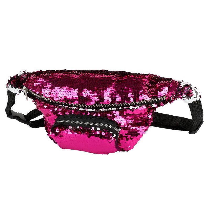 Skinnende Midjeveske Med Justerbar Stropp For Kvinner Fashion Fanny Pack For Beach Concert Festival Carnival