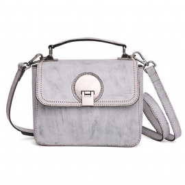 Slim Square Handbag Retro Fog Wax Leather