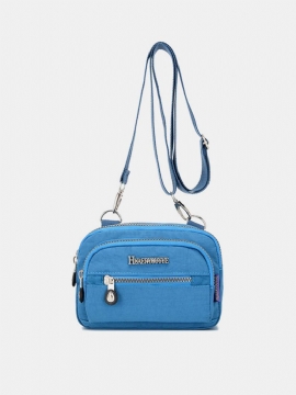 Solid Vanntett Multifunksjon Crossbody Bag For Kvinner