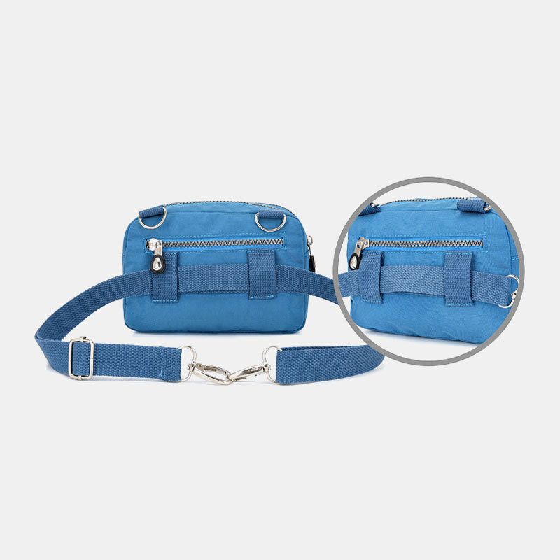 Solid Vanntett Multifunksjon Crossbody Bag For Kvinner