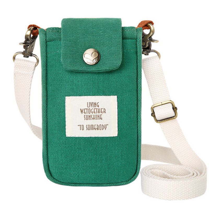 Søt Telefonveske For Kvinner I Lerret For Iphone Multi-function Crossbody Bag