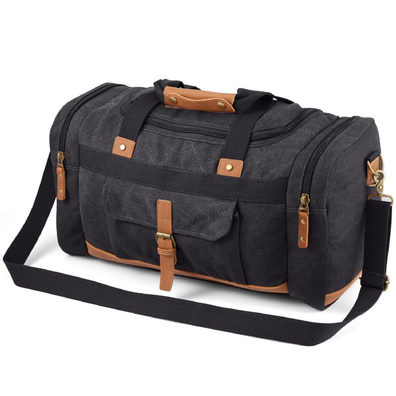 Stor Kapasitet Hånd Travel Duffel Bag En-skulder Diagonal Canvas Bag