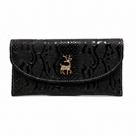 Todelt Snake Purse Elegant Minimalistisk Spennlommebok For Damer