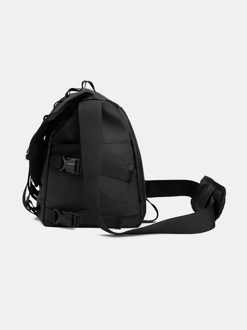 Trendy Nylon Multifunksjon Minimalistisk Spenne Dekor Justerbar Skulderstropp Messenger Bag Med Flere Lommer