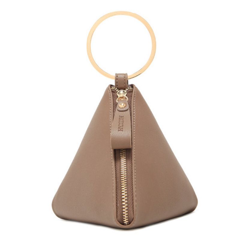 Triangle Creative Pu Skinn Glidelås Myntposer Kortholder Clutch Bag