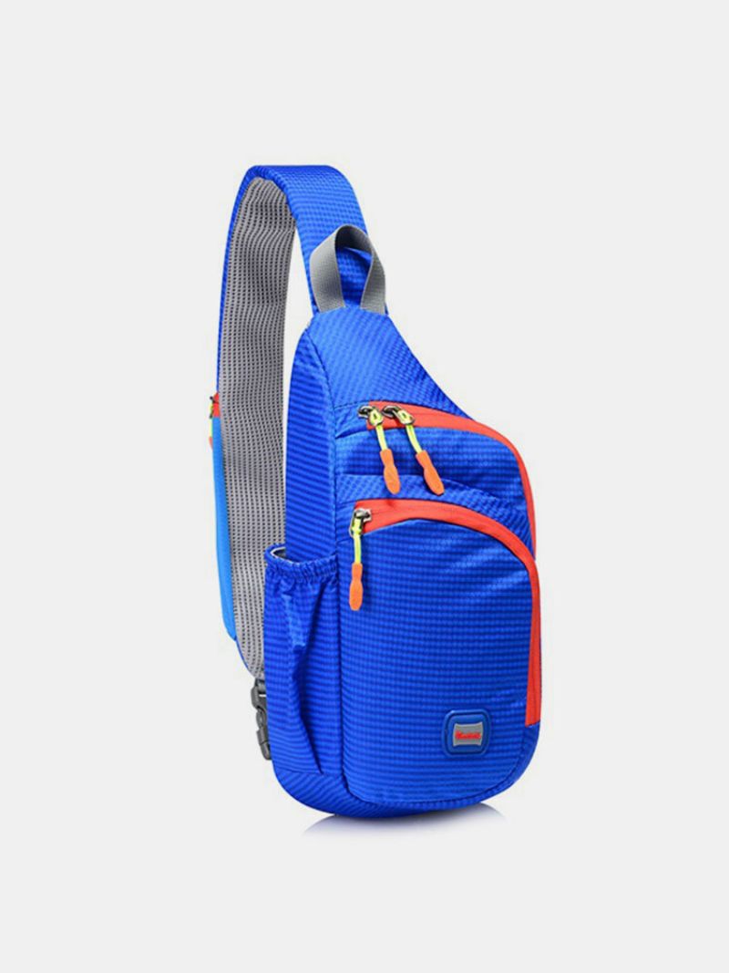 Uformell Lett Vanntett Brystveske I Nylon Outdoor Sport Crossbody Bag