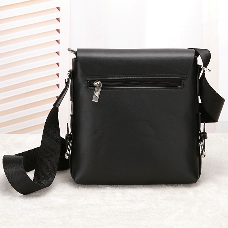 Utenrikshandel Herreveske Mote Pu Business Skulderveske Vertikal Crossbody-veske Trendy Menns Fritidsveske Hot Salg Trend