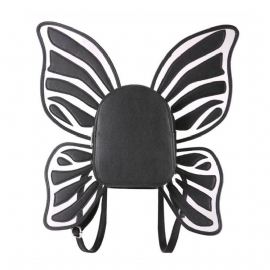 Vinkler Vinger Dame Ryggsekk Pu Materiale Rullesekk Butterfly Shape Pakke-sekk For Kvinner