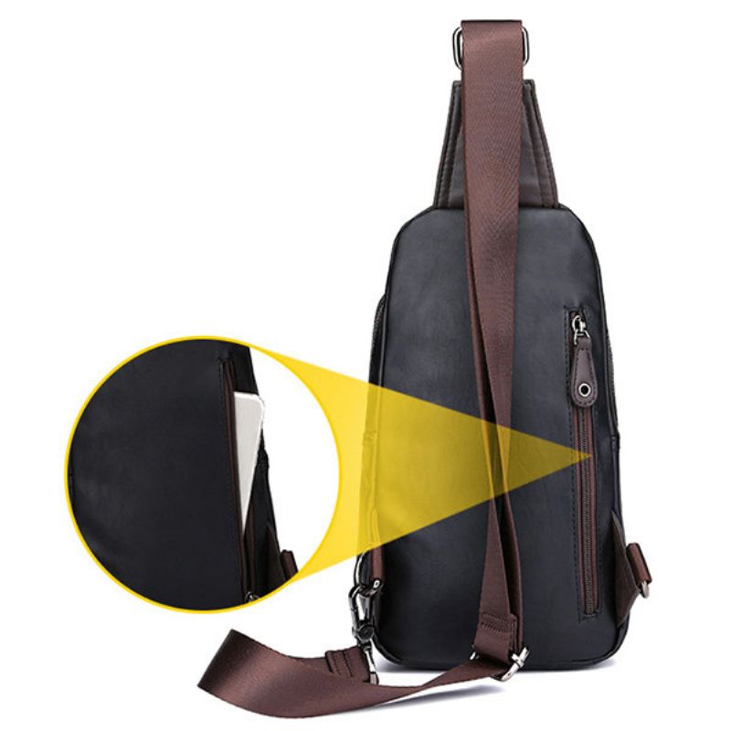 Vintage Outdoor Casual Sport Sling Bag Bryst Bag Crossbody Bag For Menn