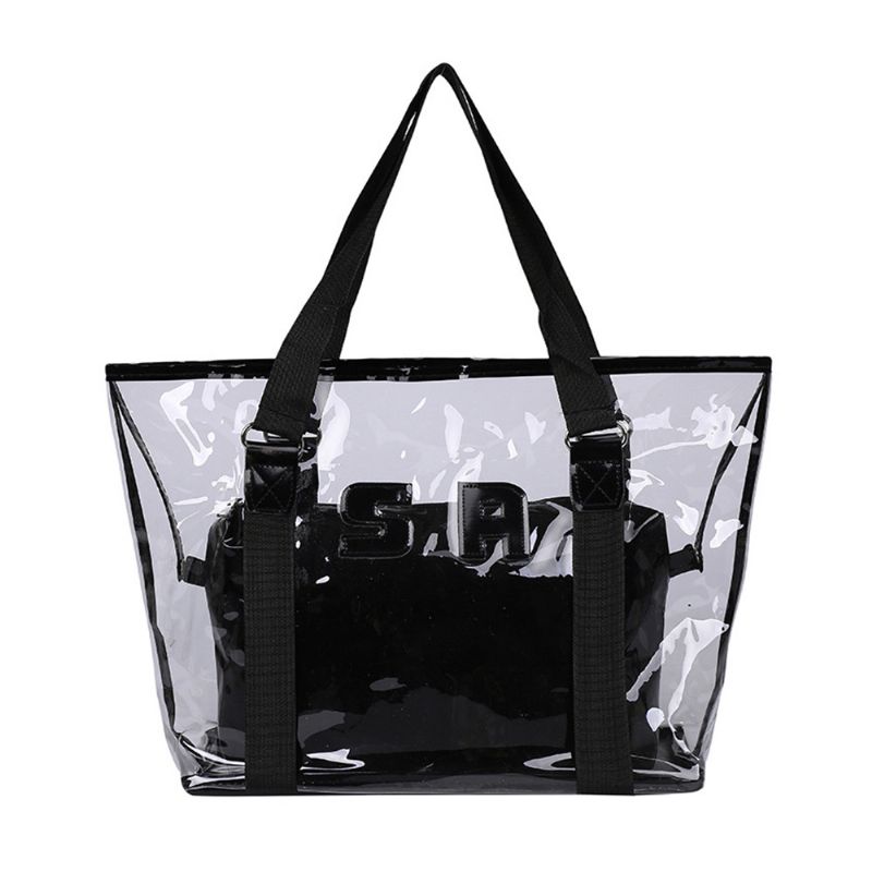 Western Style Tote Bag For Kvinner 2023 Fasjonabel Eksportert Håndveske Vanntett Pvc Beach-bag Dame-dedikert Furla Transparent Crystal Jelly Bag