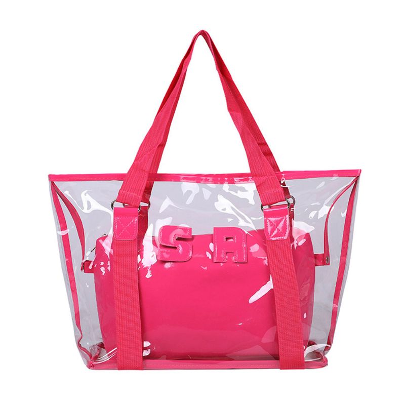 Western Style Tote Bag For Kvinner 2023 Fasjonabel Eksportert Håndveske Vanntett Pvc Beach-bag Dame-dedikert Furla Transparent Crystal Jelly Bag