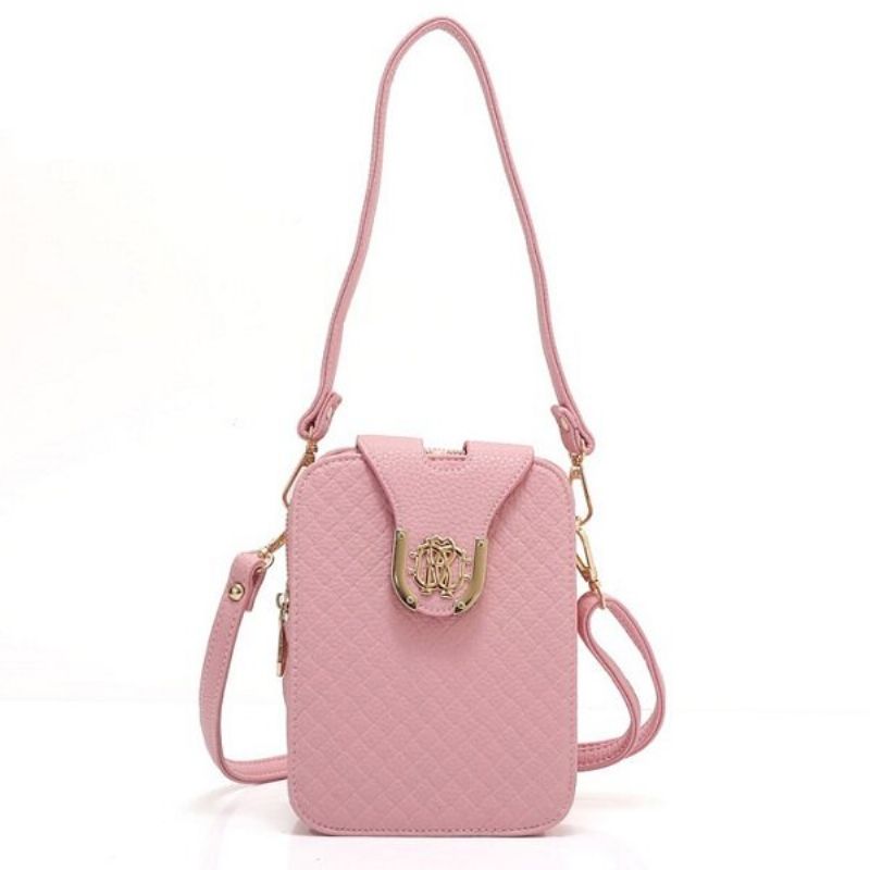 Women Weave Pu Leather Crossbody Bag Telefon Bag Sling Bag