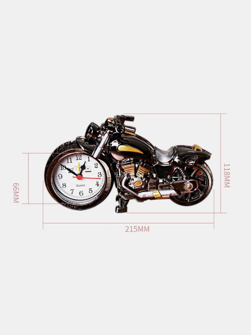 1 Pc Retro Kreativ Motorsykkel Form Quartz Klokke Vekkerklokke Time Keeper Desktop Hjem Soverom Sovesal Innredning Studentrekvisita