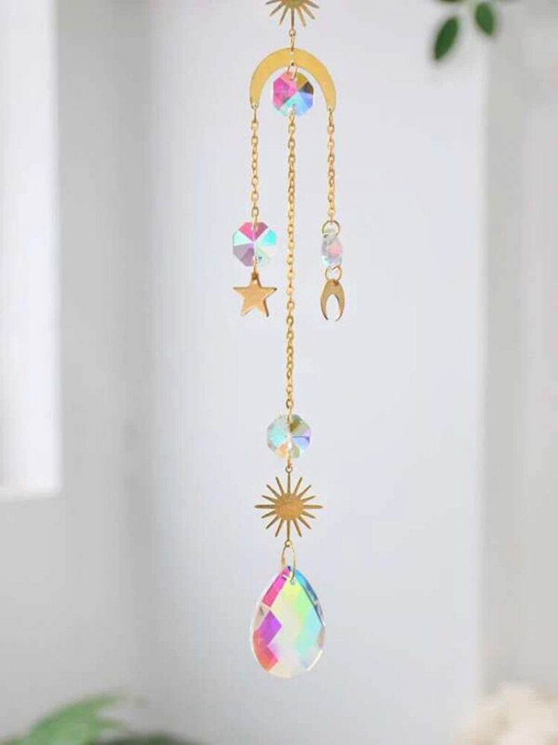 1 Pc Sun Catcher Krystalllysekrone Ornament Aurora Wind Chimes Med Prismatisk Anheng Elegant Rainbow Maker Home Decor