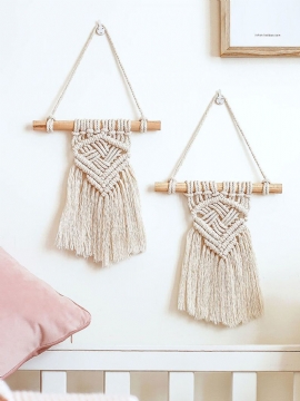 1 Stk Nordic Macrame Vegghengende Billedvev Dekor Bohemsk Dusk Elegant Bomull Home Decor Tapeter Veggdekorasjon