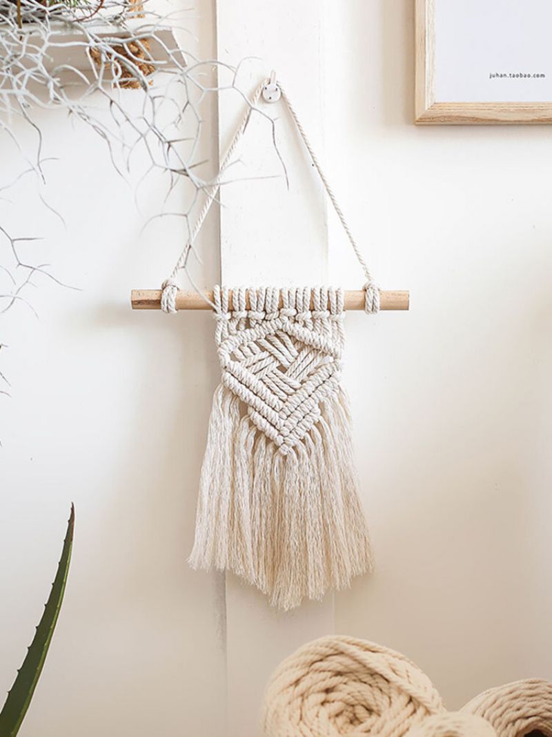 1 Stk Nordic Macrame Vegghengende Billedvev Dekor Bohemsk Dusk Elegant Bomull Home Decor Tapeter Veggdekorasjon