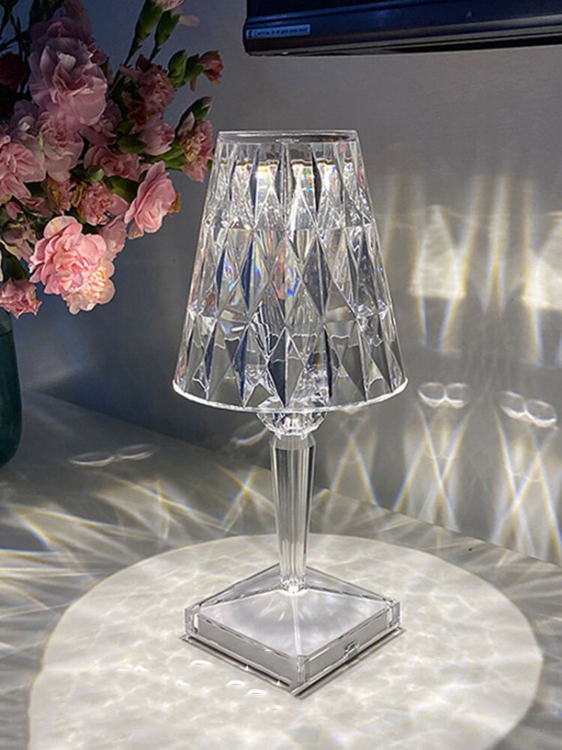 1 Stk Romantisk Diamond Crystal Lamp Bar Restaurant Dekor Bordlamper Atmosfære Nattlys