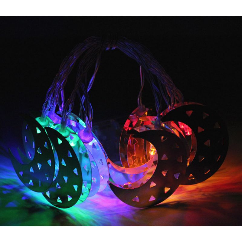 10 Led String Light Menisk Shape Lamp Home Decor For Islam Eid Ramadan Moon