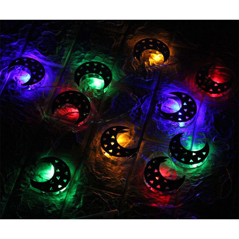 10 Led String Light Menisk Shape Lamp Home Decor For Islam Eid Ramadan Moon