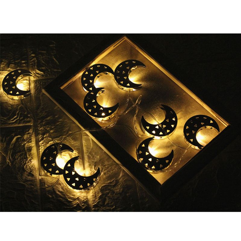 10 Led String Light Menisk Shape Lamp Home Decor For Islam Eid Ramadan Moon